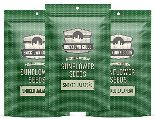 Bricktown Goods Smoked Jalapeno Flavored Sunflower Seeds - 3 Pack - Boldly Seasoned and Roasted In-Shell Sunflower Seeds - 24 oz Total