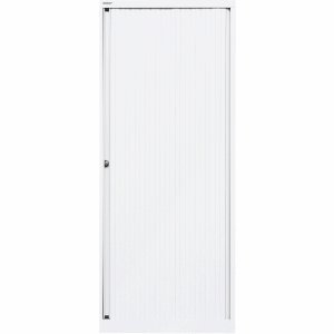 Bisley Rollladenschrank Euro Stahl 4 Fachböden Höhe 1980mm verkehrsweiß
