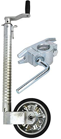 AB Tools 48mm Ribbed Jockey Wheel for Trailer with Cast Clamp 48mm_RIB_TR021