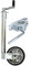 AB Tools 48mm Roue Jockey nervuré pour remorque avec Pince en Fonte 48mm Côtes__TR021