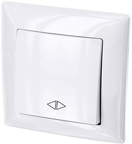 Interruptor de cruz empotrable, todo en uno, serie G1, 3 posiciones, color blanco puro