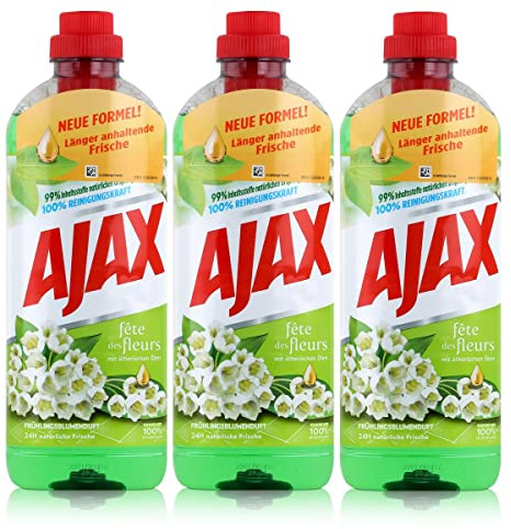 AJAX Allesreiniger Frühling Blumen - 3er Pack (3 x 1000 ml)