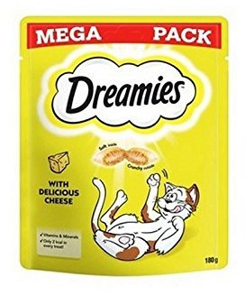 Dreamies Katze Behandelt Mit Käse Mega Pack (180G) (Packung mit 6)