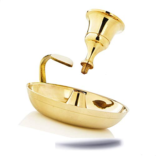 Kerafactum Kerzenhalter Messing Leuchter Kerzen Halter Leuchter Kerzenständer für den Tisch oder die Festtafel sehr elegant und festlich Candle Holder