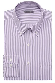 Van Heusen Men's Dress Shirt Regular Fit Pinpoint Stripe Dress Shirt (Pack of 1)