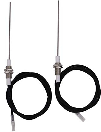 METER STAR 2PCS/Lot M101 Threaded 6.4mm Ceramic Electrode Spark Plug mit Wire 900mm mit 2.8x0.5 Flat Terminal, Ignition-Nadeln und Drähte, die von AA-Pulsigniter verwendet Werden