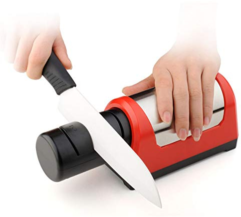 Pang Hu Aiguiseur Rapide de Couteau/aiguiseur électrique de ménage/Couteau de Cuisine de Diamant 2 Fentes de Diamant électrique en Acier/aiguiseur de Couteau à la Maison en céramique