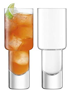 LSA International Mixer Glass, 2 Counts, Klar