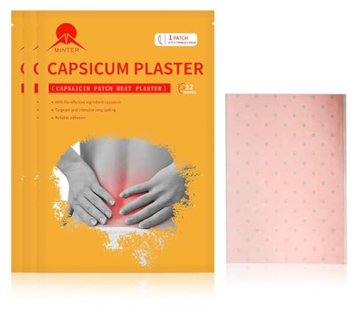 MT Healthy 20 Pcs Capsicum Plaster Capsaicin Patch (7.09 * 4.72 in), Capsicum Heat Plaster