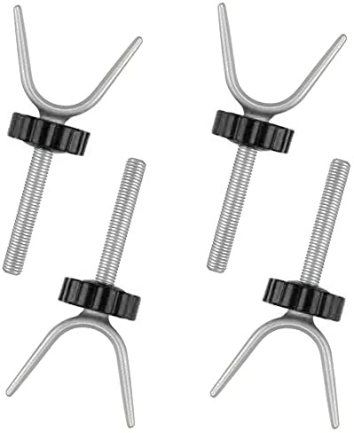 4 Stück Druckschrauben, Baby Tor Schrauben, Kindergitter Zubehör, Stahl rutschfest Y-Typ M10 Multifunktion Druckmontierte Schrauben für Baby Gates Stair Gates, Pet Gates (Schwarz + Splitter)