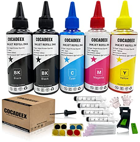 COCADEEX Nachfüll-Tintenpatrone kompatibel mit 302 oder 302XL, für Deskjet 1110 2130 2132 2134 3630 Envy 4520 4522 4524 4527 OfficeJet 3830 3831 3834 3835 46666 52 52 20 5230 Drucker