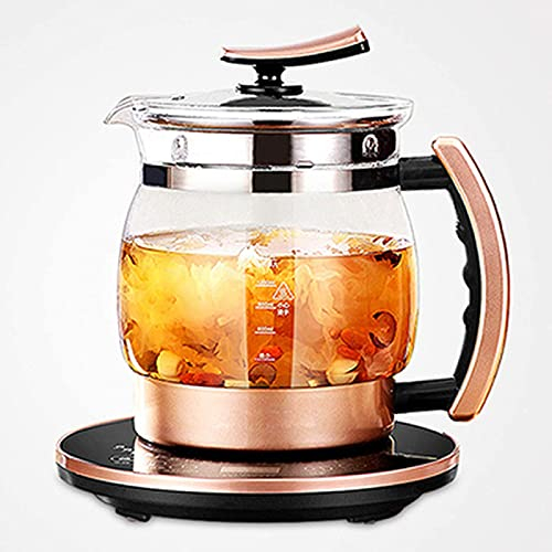 Bouilloire électrique, théière sans fil, bouilloire thermostatique écologique en verre 2L avec bouilloire à température réglable avec crépine, arrêt automatique et protection contre l'ébullition