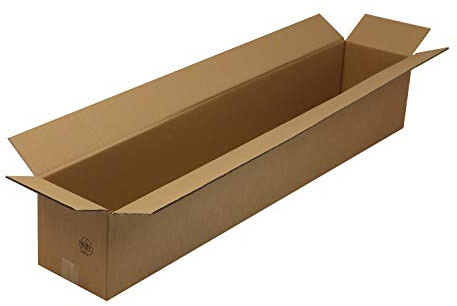 Verpackungsheld Wellpapp-Faltkarton 2-wellig, 1200x200x200mm, Qual. 2.30BC, braun, Fefco 0201, B1, 10 Stück