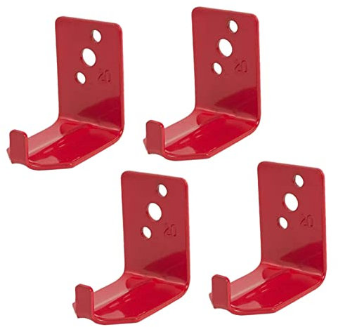 DOITOOL 1 Set Cord Holders Extincteur Crochet À Main Crochet pour Voiture Extincteur Montage pour Mur Support en Métal Support Mural Tenture Murale Crochet Extincteur Rack Rouge