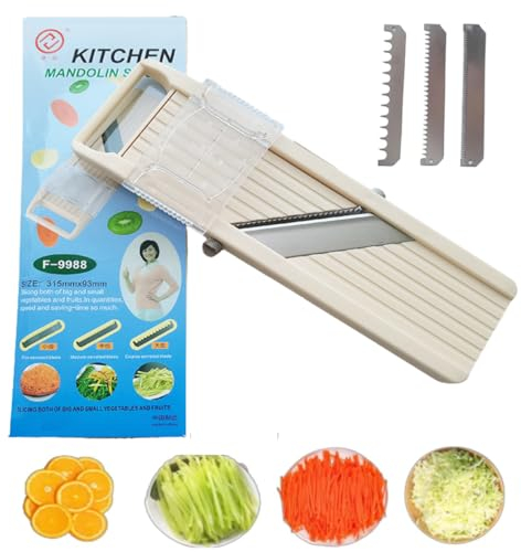 Handheld Mandoline - Japanese Style Slicer for Vegetables, Cabbage, Cucumber & Carrots