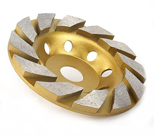 SkyjOy Disco Desbaste Hormigon Disco abrasivo de segmento de Diamante de Copa de 125mm y 5 Pulgadas, Ruedas abrasivas for hormigón, mármol, terrazo, Herramientas de Pulido, Accesorios Disco Diamante