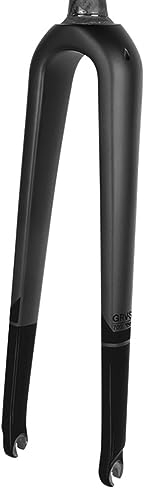 700C Rennrad-Carbonfaser-Starrgabeln, Vorderradgabeln, 9 x 100 mm QR-Scheibenbremse, ultraleicht, 700 C * 45 mm, 1-1/8 Zoll gewindelose, konische Rohr-Fahrradgabel für Rennräder (schwarz 700 C)