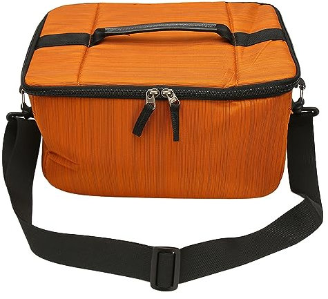 Annadue Waterproof Camera Bag, Large Capacity with 6 Inner Dividers, Widened Strap, Holds 2 Cameras 6 Lenses, Compatible with 300mm Telephoto Lenses