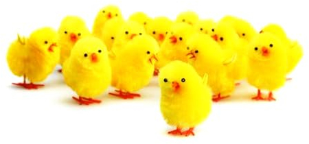 Bright Ideas 36PCS Mini Yellow 3cm Fluffy Chicks, Perfect for Easter Crafting, DIY Arts and Crafts Party Decoration and Cake Toppers