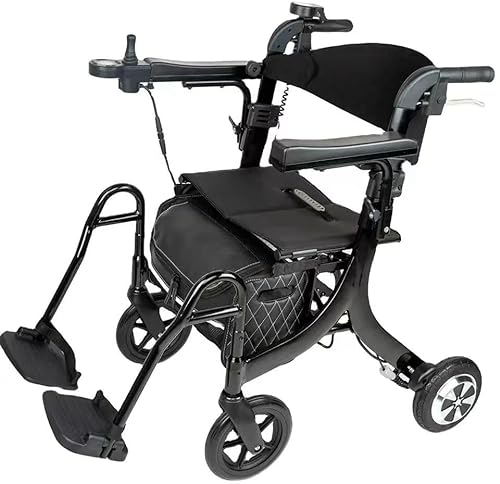 Foldable Electric Wheelchair Electric Rollator Power Walker Folding Power Chair Arm Rest 10 ah 20 KM Removable Battery 250W Powerfull Motor Aluminium Frame 19 KG Lightweight App Control