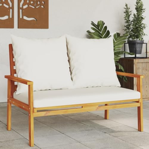 Tidyard Gartensofa Lounge Sofa Balkon Lounge-Gartensofa Loungesofa Gartenset Gartenbank Gartenmöbel 120 cm mit Kissen Massivholz Akazie