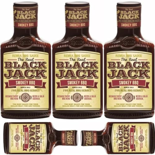 Avec sauce Pufai Grocery, Remia Black Jack, Smokey, BBQ Sau, 450 ml x 5 pièces