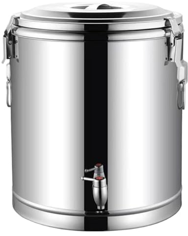 Seau à lait en bidon de lait 201 Seau à lait en acier inoxydable Seau à vin en canette de lait avec stockage de robinet Réservoir de lait scellé Pot à lait de transport de lait (20L)