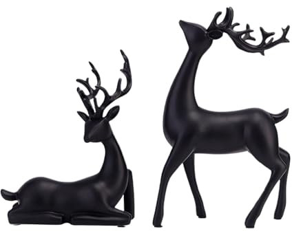 Weihnachtliches Hirsch- – Harz-Weihnachtsfiguren, Rentier-Dekoration, Hirschfiguren, Heimdekoration für Wein und TV-Schrank