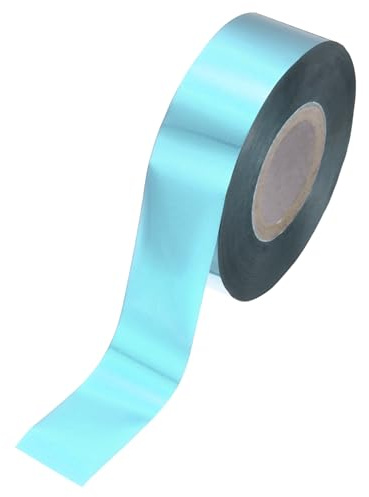 QUARKZMAN Papel de Transferencia de Lámina Térmica, Rollo de Papel de Lámina Metálica de 0,8 x 394 Pies, Transferencia de Lámina para Máquina de Estampado, Azul Claro