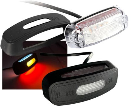 Web Truck 2 x LED Umrissleuchte Begrenzungsleuchte Positionsleuchte 12-24V, 3 Farben: weiß, rot, orange für LKW PKW Anhänger, Trailer, Wohnwagen usw.