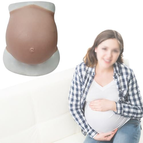 Schwangerschaft Fake Belly - Realistische Vollsilikon Schwangerschaft Bauch Prop für Schauspieler und Schauspielerinnen, Weich und Vielseitig - Ideal für 3-10 Monate Simulation, Filmrequisiten