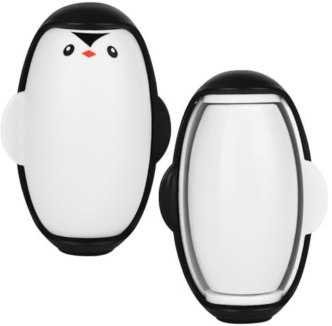 2 Stück Pinguin Fusselrolle Wiederverwendbar Abwaschbar, Fusselrolle Tierhaare, Reusable Lint Roller, Fusselrolle Kleidung, Tragbarer Klebriger Haarrollerball für Kleidung und Tierhaare
