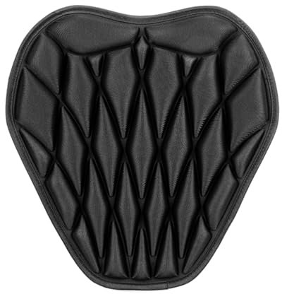 Chaies Cojín de asiento para motocicleta, amortiguador de impactos, cómodo cojín para asiento de moto, transpirable 3D con acolchado suave para mujer, hombre y adulto