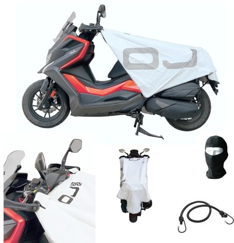 Compatible con Harley-Davidson 1340 SOFTAIL Custom Funda para Moto Protectora Sol/Lluvia Montaje RÁPIDO Cubierta para Moto Scooter con FIJACIÓN A PUÑOS, MATRÍCULA Y Laterales