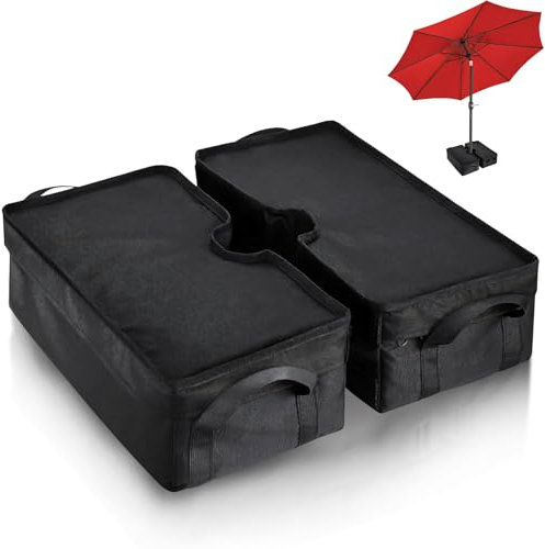 Pied de parasol à remplir, pliable, diamètre réglable, jusqu'à 35 kg, sable pour tous les parasols (carré B)