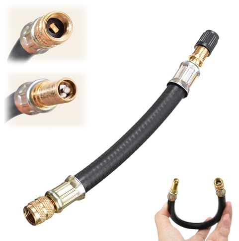 Ventilverlängerung Autoventil, Autoventil Verlängerung, Adapter für Fahrradventile, Entil Verlängerung Autoventil Adapter mit Ventilkappe für universelle Autos, LKWs, Motorräder, Fahrräder (100mm)