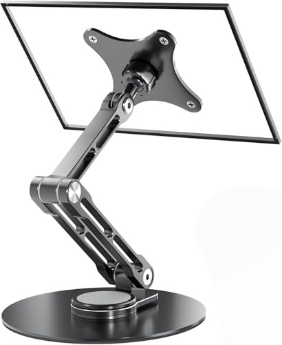 UPERFECT Mount Monitor Stand, VESA 75x75 & 100x100mm, Single Monitor Stand for 13.3-18.5 Screens (Load Capacity ≤5kg), Stable Aluminum Alloy Rotate Base, Easy for Adjustable Height, Tilt, Rotation