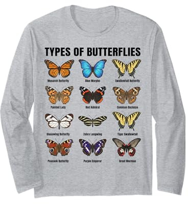 Types de Papillons, Tableau des espèces de Papillons Manche Longue