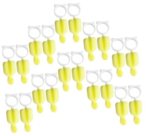 FUNOMOCYA Lot de 24 Brosses à Tétines en Éponge Douce, Goupillons pour Biberons de Tailles Variées, Nettoyant Précis pour Biberons et Sucettes, pour Maison et Voyage, Nettoyage Bébé