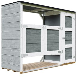 Abri de Jardin pour poubelles, Cache Poubelle extérieur 2x240L – Coffre de Rangement Exterieur, Armoire de Jardin, cabane de Jardin Exterieur – Timbela M981A-CAVERN Steel