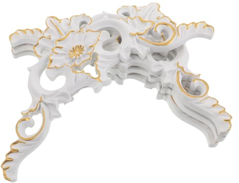 Appliques D’angle Décoratives Européennes Blanches 4 Pièces 33 Cm