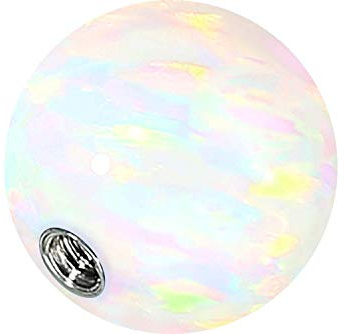 PIERCINGLINE Universelle Schraubkugel mit Innengewinde | SYNTHETISCHER OPAL | Piercing Aufsätze Kugel Ersatz | Farb & Größenauswahl