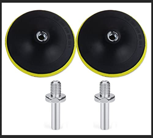 OxoxO 3-Inch/80mm Hook & Loop Backing Pad Orbital Sander Polisher Sanding Pad M10 Drill Adapter Sanding Disc Pads for Random Orbit Sander Polisher Buffer(2-Pack)