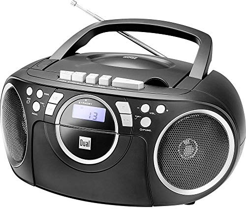 Dual P 70 Schwarz • Kassettenradio mit CD • UKW-Radio • Boombox • CD-Player • Stereo Lautsprecher • AUX-Eingang • Netz- / Batteriebetrieb • Tragbar