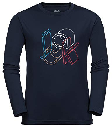 Jack Wolfskin Kinder Sunshine Hut Longsleeve, Night Blue, 128