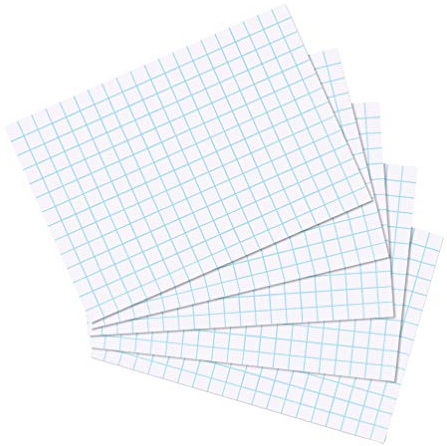 Herlitz Karteikarte eingeschweißt mit Aufreißfaden (Weiß | 4er Pack, A6 kariert)