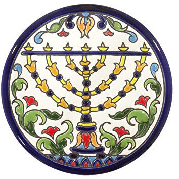 Platos Decorativos para Pared, Pintados a Mano con la técnica de la Cuerda Seca. Cerámica Andaluza. Grabado y Cerámica Española. 14 CM.51410