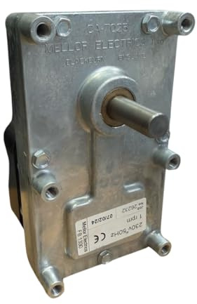 Motoriduttore velocità: 1rpm, diametro albero: 9.5mm, per stufe e caminetti a pellet: ANSELMO COLA, ENVIRO, KALOR, MCZ, PALAZZETTI, ROYAL, THERMOROSSI