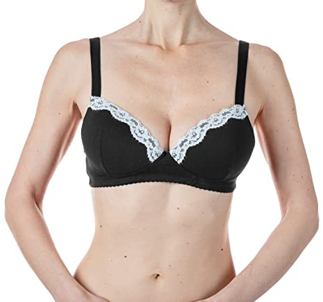 Chicco 00021152200510, Reggiseno Gravidanza Imbottito, Taglia 5C, Nero
