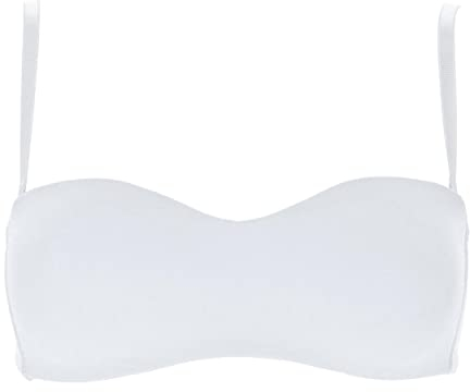 Cotonella 1 Pezzo Reggiseno Donna L'Altra CD071 Fascia Imbottito Senza Ferretto -Coppa B, Bianco 4B
